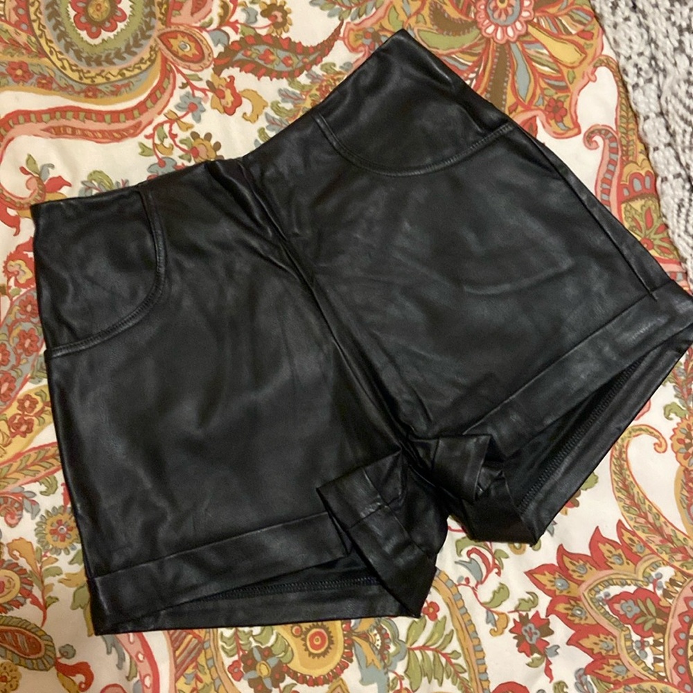 Blackmilk pleather shorties